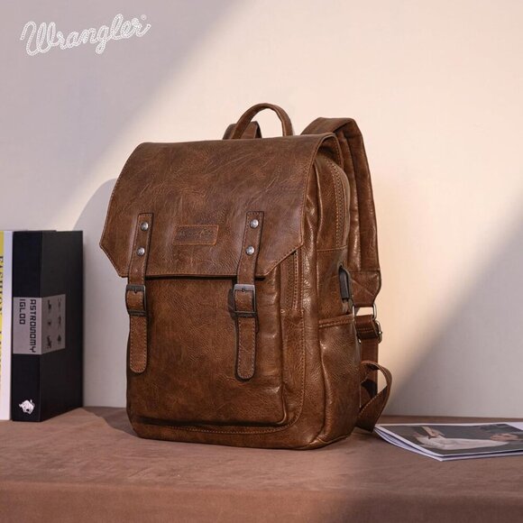 Women\'s Dark Brown Purse For Work Business Unisex Stylish Vegan Leather Backpack main image 6